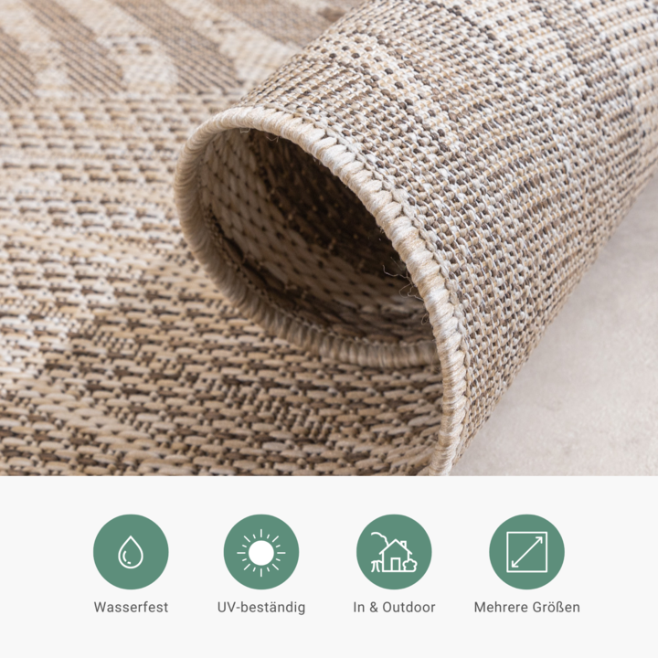 In- & Outdoor Teppich - Tiga Palm Taupe - 6