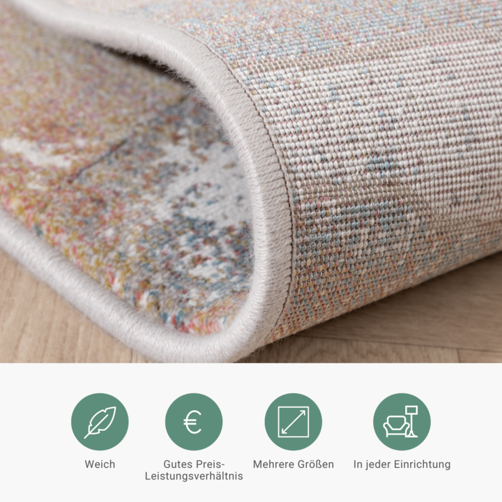 Teppich Abstrakt - Xavier Brush Grau Bunt - 6