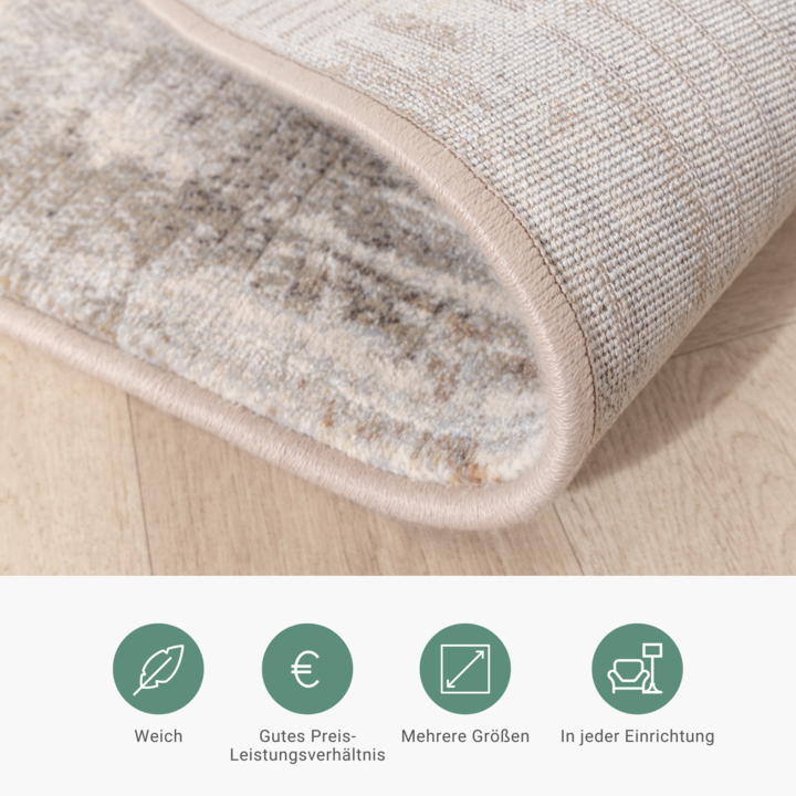Teppich Abstrakt - Xavier Scratch Taupe Grau - 6