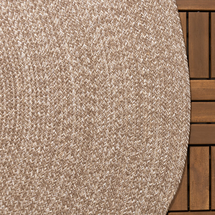 In- & Outdoor Jute Teppich Rund - Bali Braun - 4