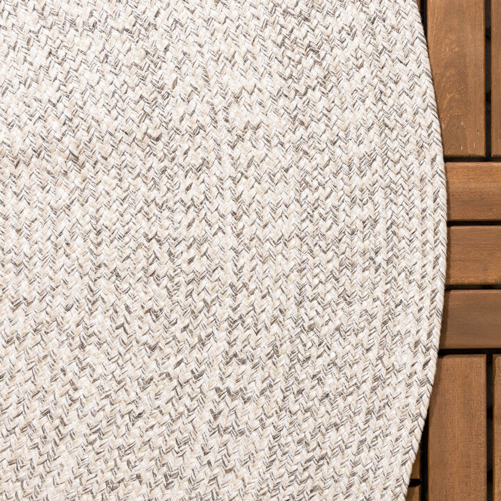 In- & Outdoor Jute Teppich Rund - Bali Weiß - 4