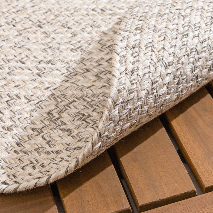 In- & Outdoor Jute Teppich Rund - Bali Weiß - 6
