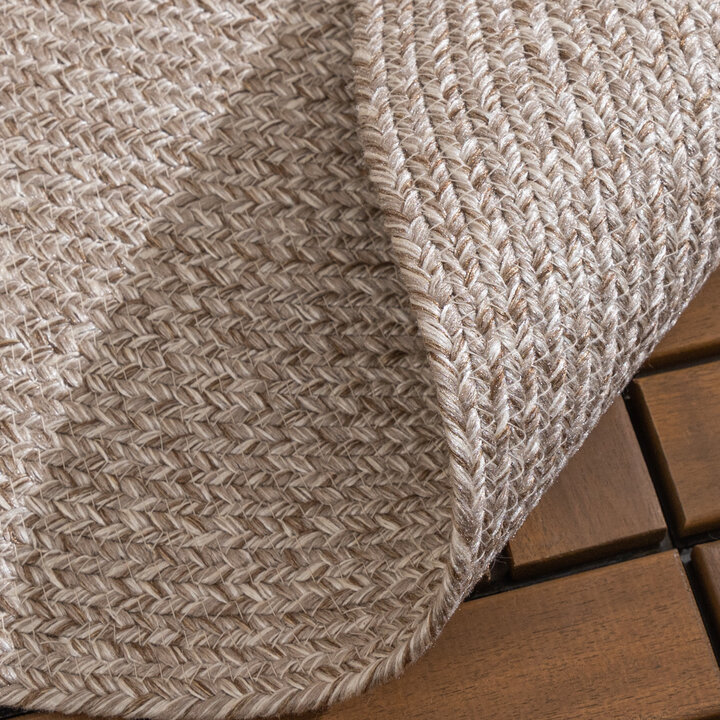 In- & Outdoor Jute Teppich Rund - Bali Beige - 6