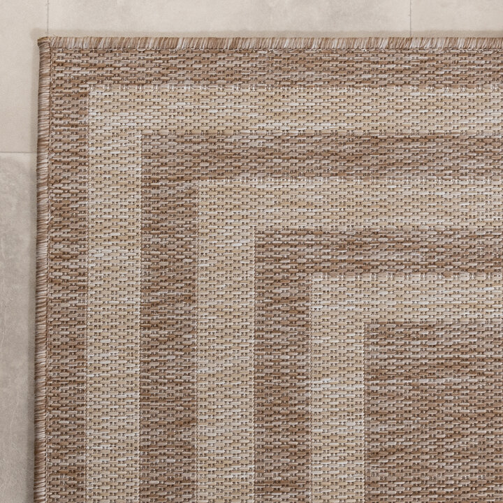 Balkonteppich - Sierra Frame Beige Creme  - 4