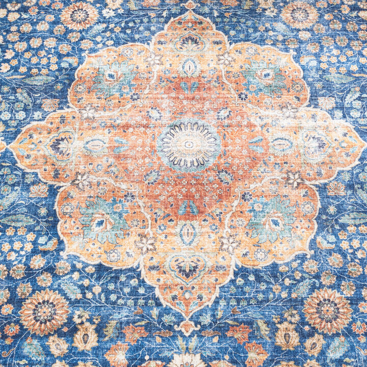 In- & Outdoor Teppich Vintage - Kairo Medaillon Dunkelblau Terra - 3