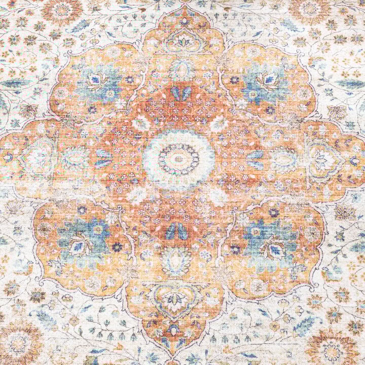 In- & Outdoor Teppich Vintage - Kairo Medaillon Creme Bunt - 3