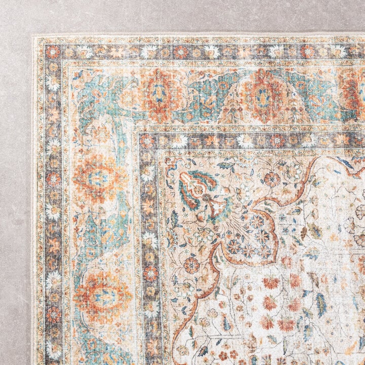 In- & Outdoor Teppich Vintage - Kairo Medaillon Creme Bunt - 4