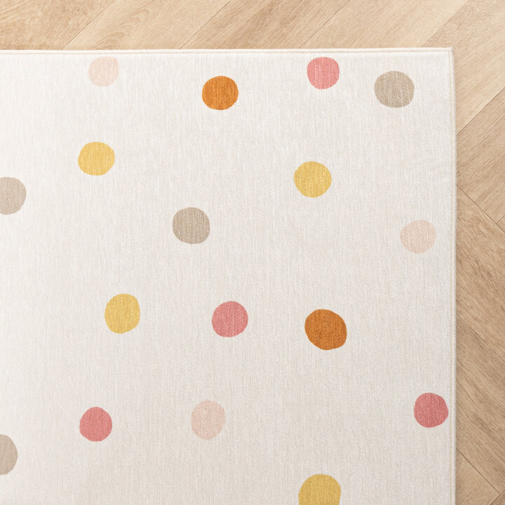 Waschbarer Kinderteppich - Evi Confetti Bunt - 4