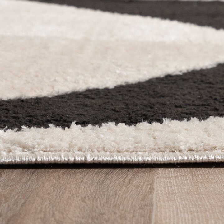 Japandi Teppich - Yori Abstrakt Creme Schwarz - 5
