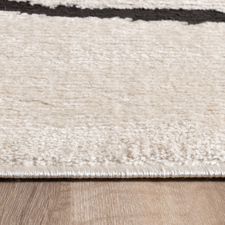 Japandi Teppich - Yori Lines Creme Schwarz - 5