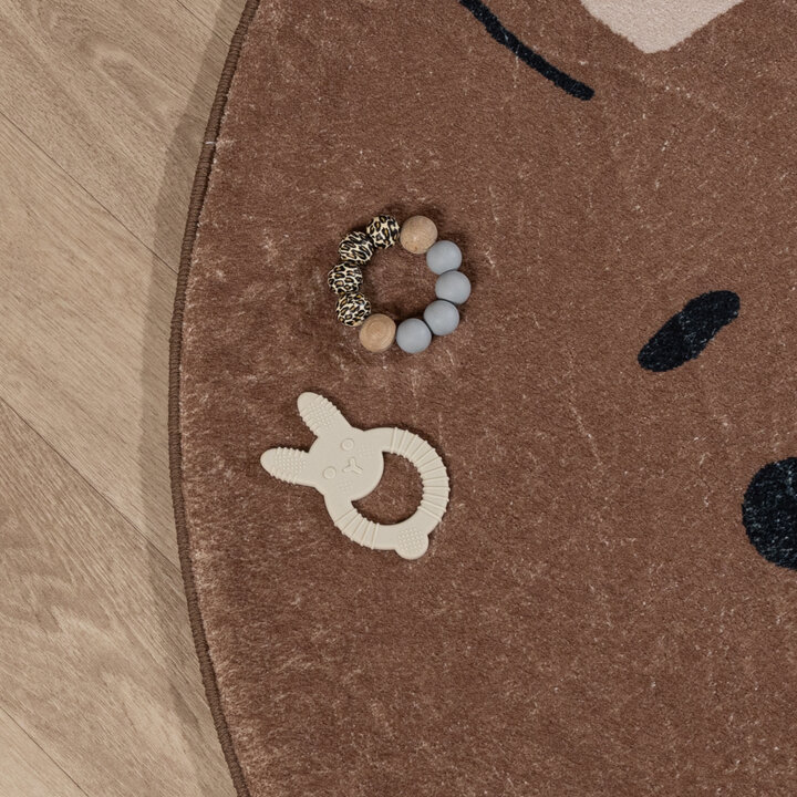 Waschbarer Spielteppich Rund - Sammy Bear Braun - 4