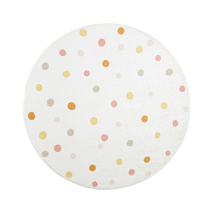 Waschbarer Kinderteppich Rund - Evi Confetti Bunt - 1