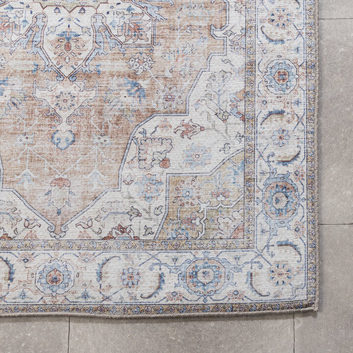 Waschbarer Läufer - Domingo Mandala Beige - 4