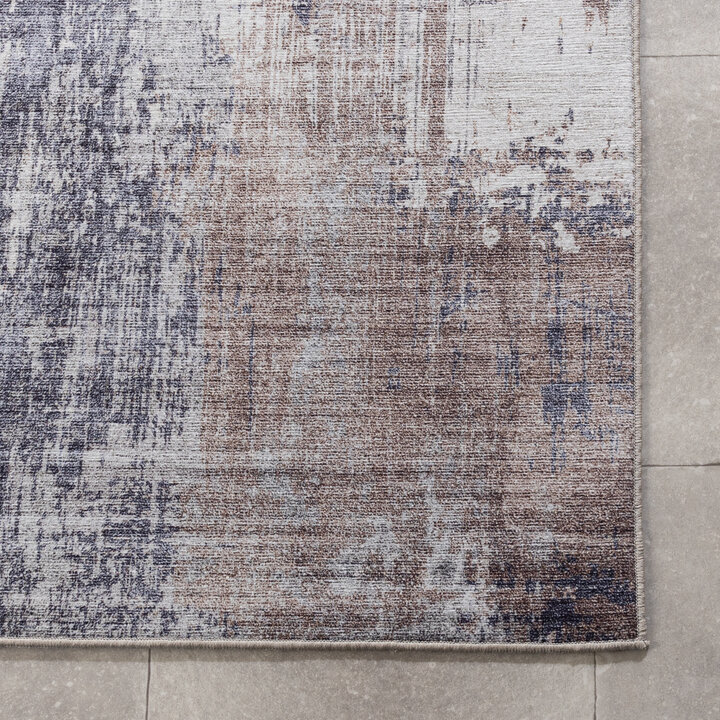 Waschbarer Läufer - Domingo Grunge Taupe Creme - 4