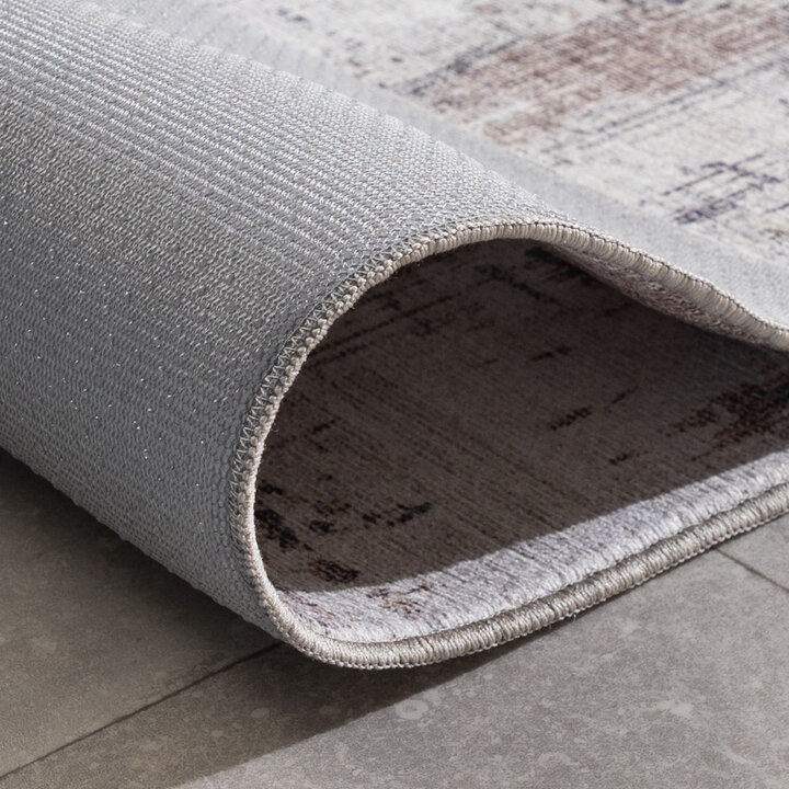 Waschbarer Läufer - Domingo Grunge Taupe Creme - 6