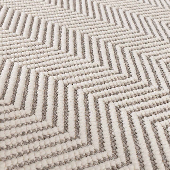 Nachhaltiger Teppich - Lorre Lines Creme Grau  - 3