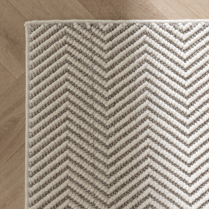 Nachhaltiger Teppich - Lorre Lines Creme Grau  - 4