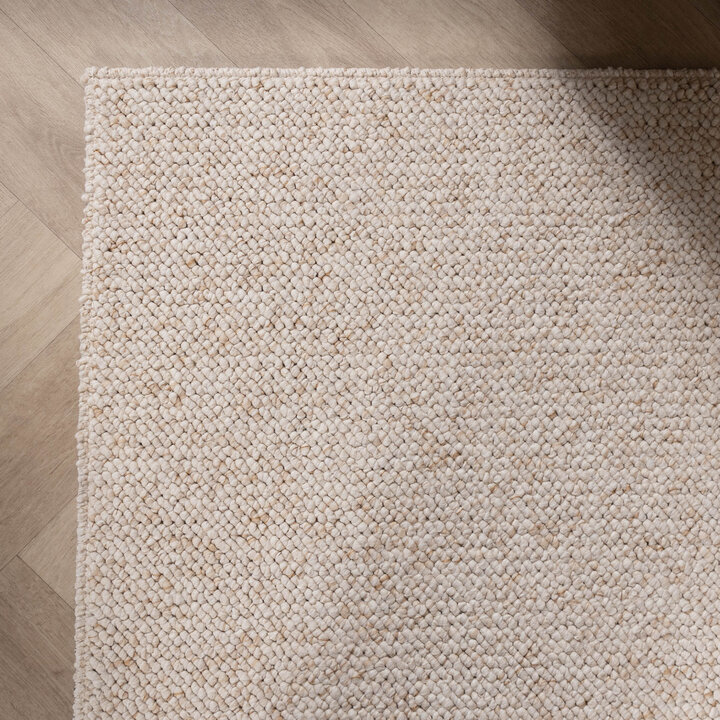 Waschbarer Wollteppich - Bruno Creme Weiß - 5