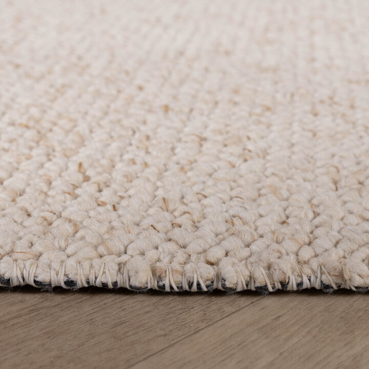 Waschbarer Wollteppich - Bruno Creme Weiß - 6