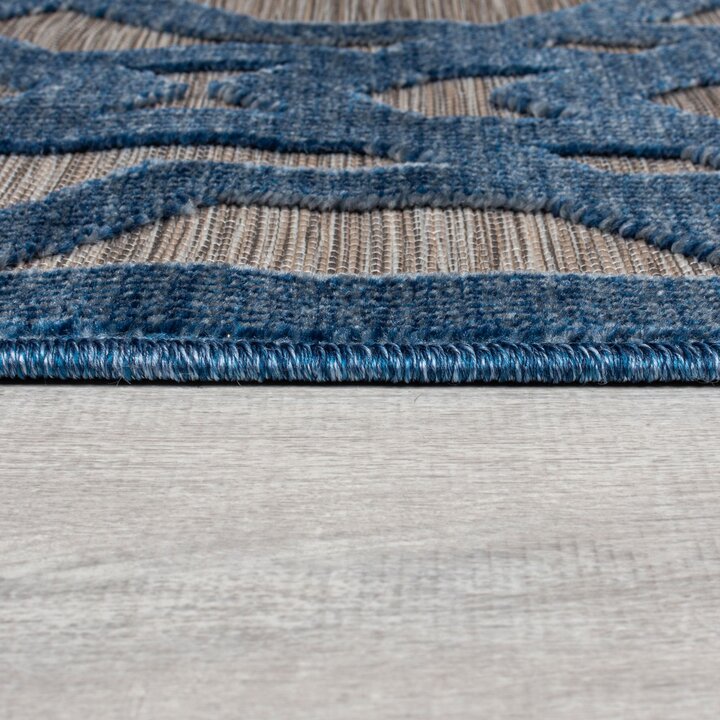 In- & Outdoor Teppich Rund - Piatto Oro Blau - 2