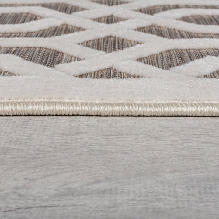 In- & Outdoor Läufer - Piatto Mataro Creme Weiß - 3