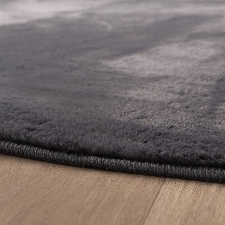 Flauschiger Teppich Rund - Cozy Anthrazit - 5