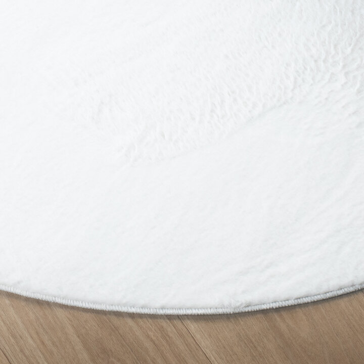 Flauschiger Teppich Rund - Cozy Weiß - 4
