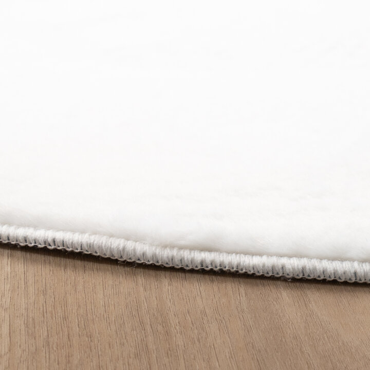 Flauschiger Teppich Rund - Cozy Weiß - 5