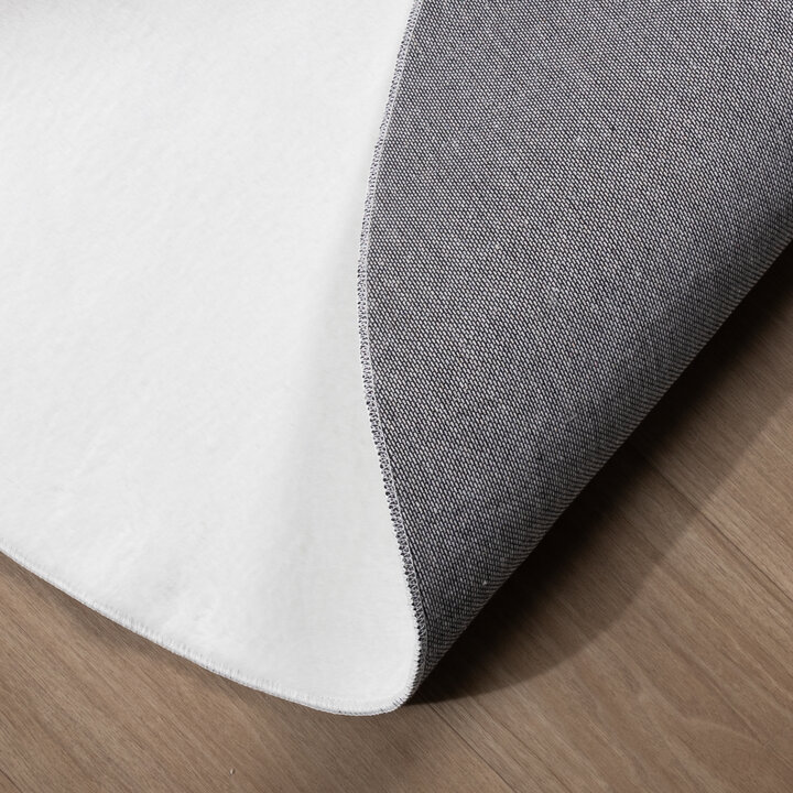 Flauschiger Teppich Rund - Cozy Weiß - 6