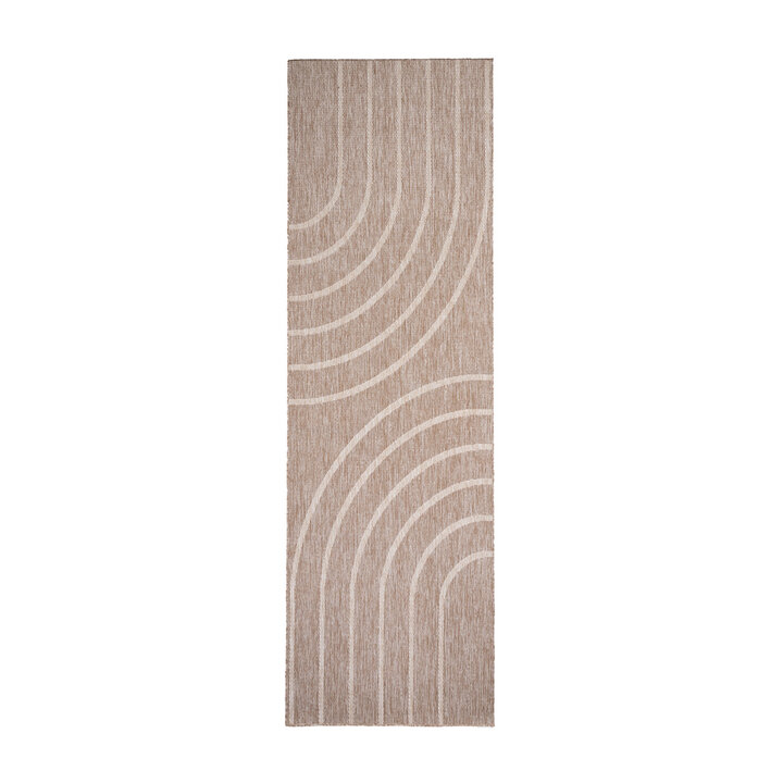 Balkonteppich - Sierra Curves Beige Creme - 1