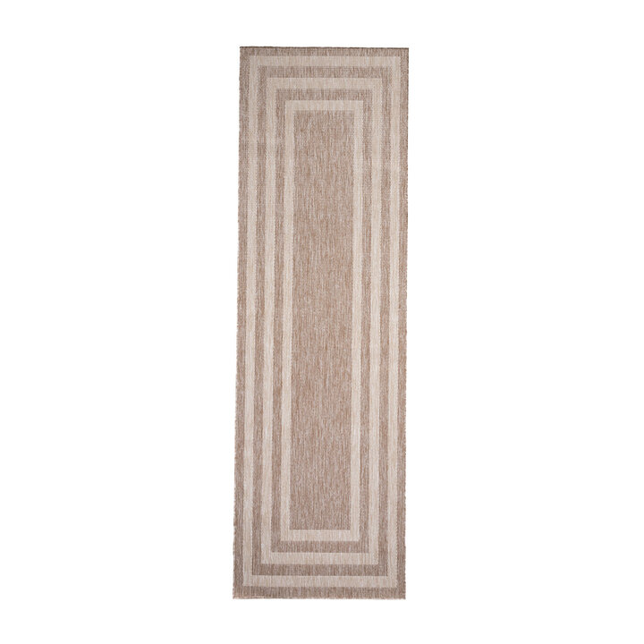 Balkonteppich - Sierra Frame Beige Creme  - 1