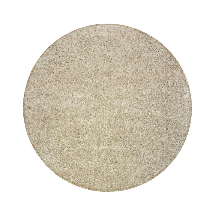 Shaggy Teppich Rund - Farenzo Beige - 1