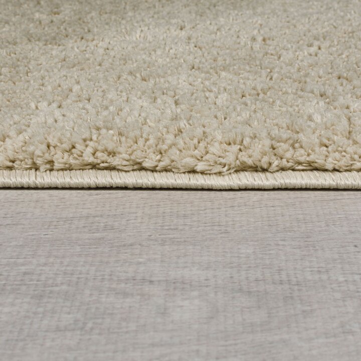 Shaggy Teppich Rund - Farenzo Beige - 3