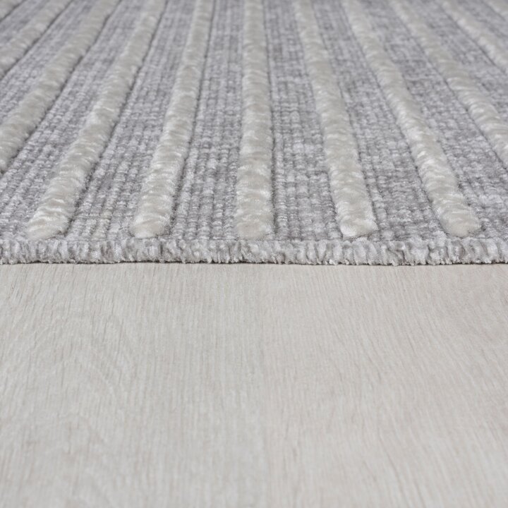 Waschbarer Teppich - Elto  Stripe Grau - 3