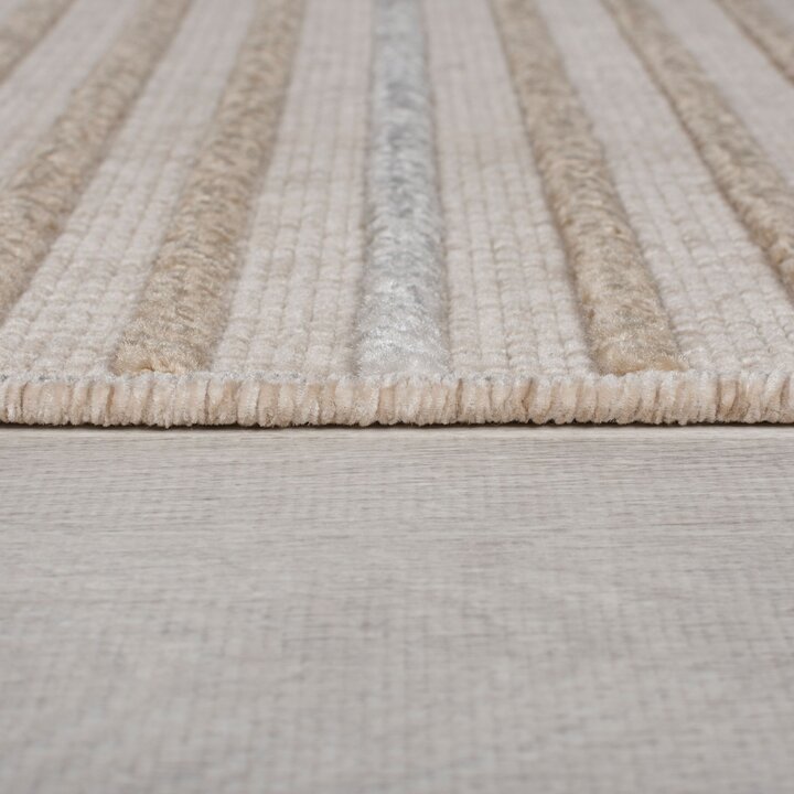 Waschbarer Teppich - Elto Stipe Beige - 3