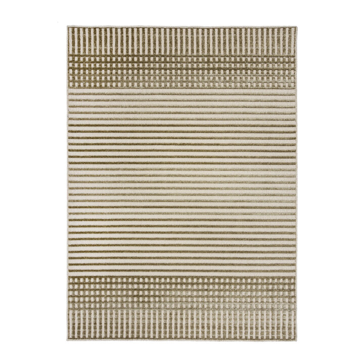 Waschbarer Teppich - Elto Stripe Grün - 1
