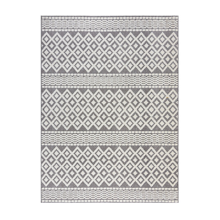 Waschbarer Teppich - Galeo Jhansi Grau - 1