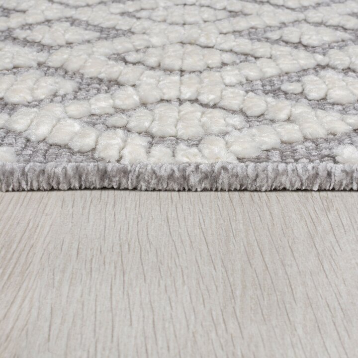 Waschbarer Teppich - Galeo Jhansi Grau - 3