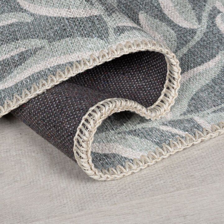 Waschbarer Teppich - Reido Leaves Grün - 5