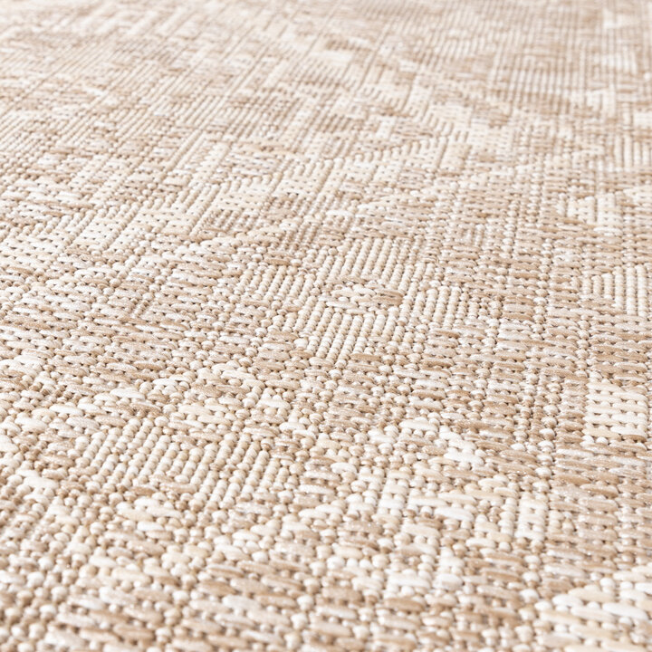 In- & Outdoor Jute Teppich - Atlas Aztec Braun Creme - 3