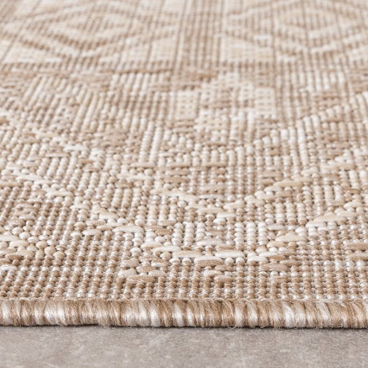 In- & Outdoor Jute Teppich - Atlas Aztec Braun Creme - 5