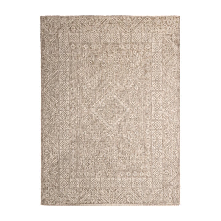 In- & Outdoor Jute Teppich - Atlas Aztec Braun Creme - 1