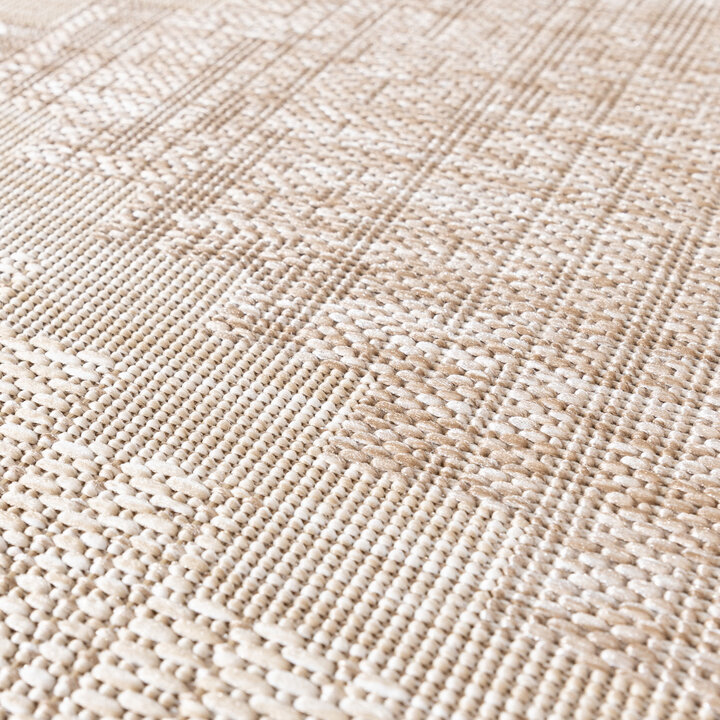 In- & Outdoor Jute Teppich - Atlas Diamond Braun Creme - 3