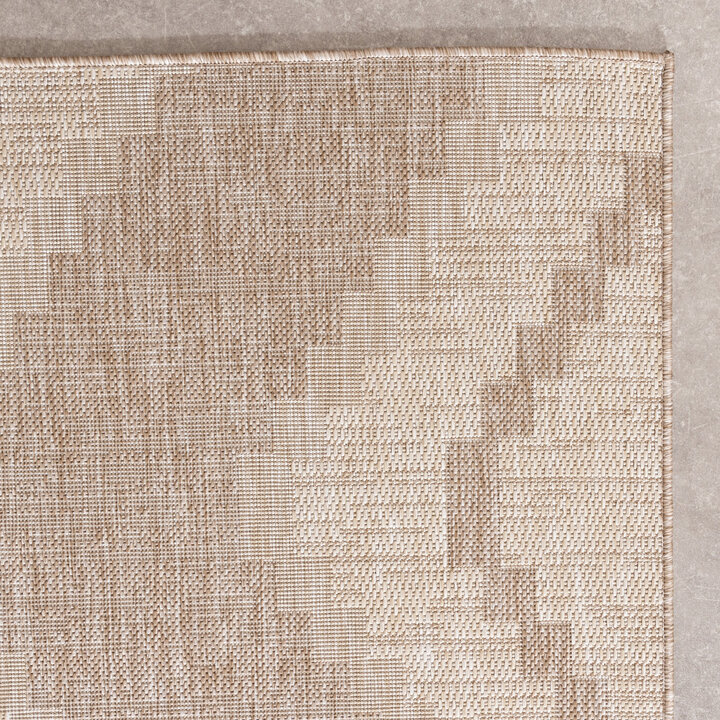 In- & Outdoor Jute Teppich - Atlas Diamond Braun Creme - 4