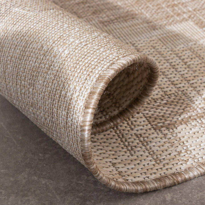In- & Outdoor Jute Teppich - Atlas Diamond Braun Creme - 6