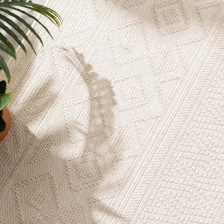 In- & Outdoor Teppich - Dunes Geo Creme - 3