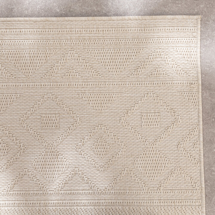 In- & Outdoor Teppich - Dunes Geo Creme - 5