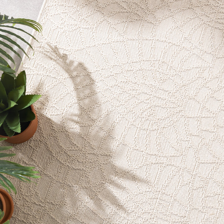 In- & Outdoor Teppich - Dunes Mandala Creme - 3