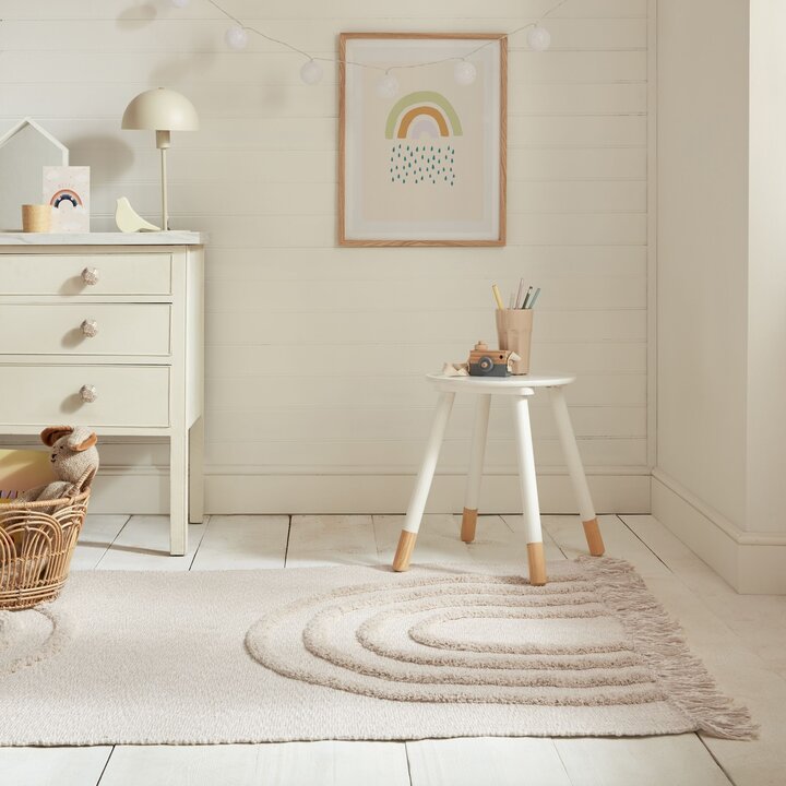 Teppich Kinderzimmer - Anuro Rainbow Creme - 2