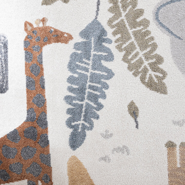 Waschbarer Kinderteppich - Mace Animals Creme - 3